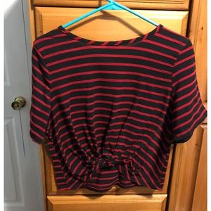 Black and Red Crop Top !